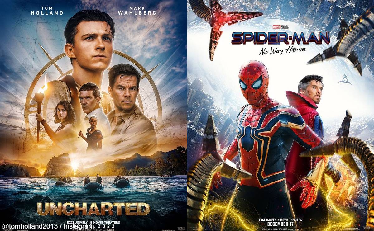 『アンチャーテッド』（左）、『スパイダーマン：ノー・ウェイ・ホーム』