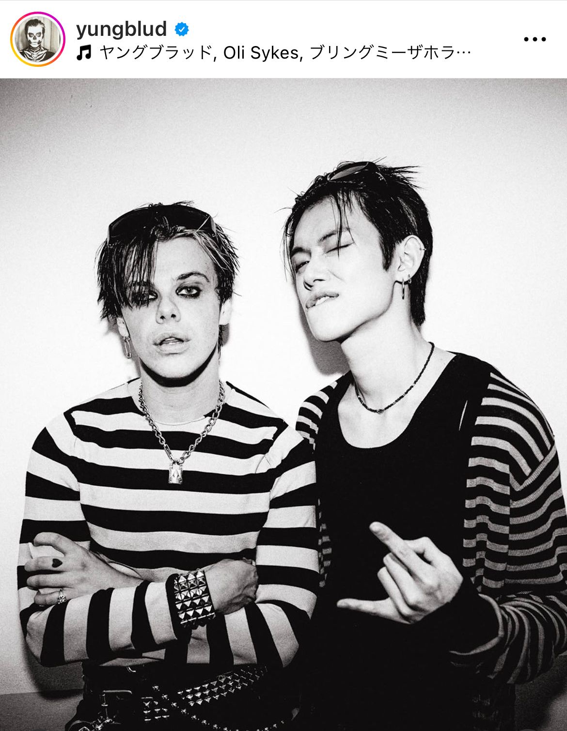 TXTのヨンジュン(右)と(@yungblud / Instagram)