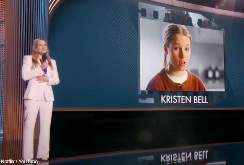クリステン・ベルは最後に自分が子供のころに出演したCMの映像を見せ、「私も俳優になりたい? うん、そうだね」と締めくくった。